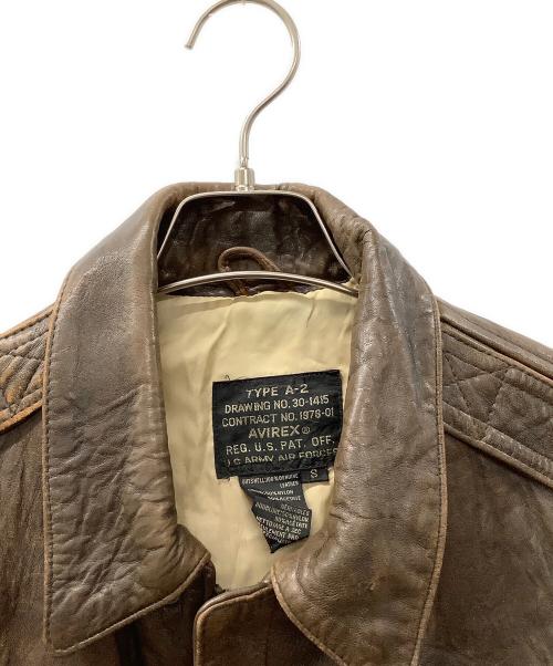 AVIREX（アヴィレックス）AVIREX (アヴィレックス) A-2レザージャケット ブラウン サイズ:Sの古着・服飾アイテム