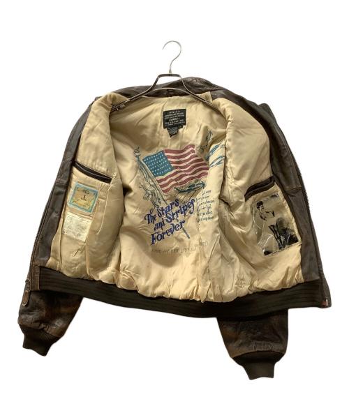 AVIREX（アヴィレックス）AVIREX (アヴィレックス) A-2レザージャケット ブラウン サイズ:Sの古着・服飾アイテム