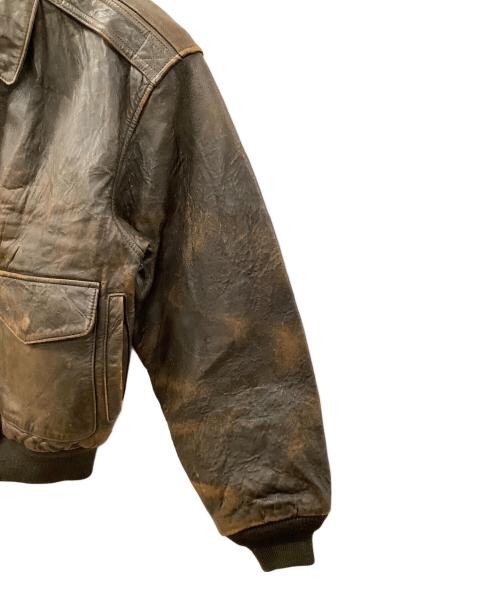 AVIREX（アヴィレックス）AVIREX (アヴィレックス) A-2レザージャケット ブラウン サイズ:Sの古着・服飾アイテム