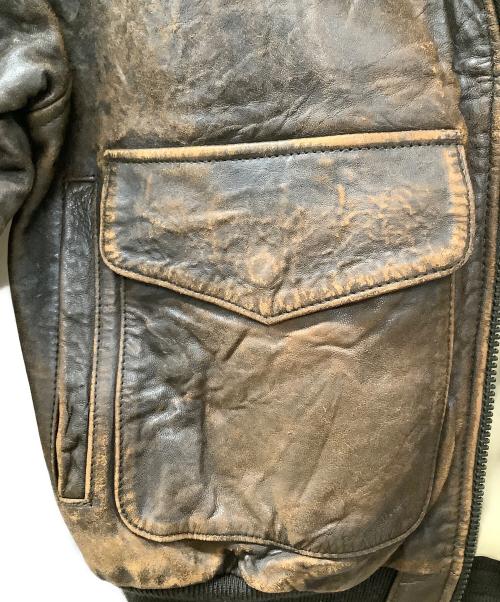 AVIREX（アヴィレックス）AVIREX (アヴィレックス) A-2レザージャケット ブラウン サイズ:Sの古着・服飾アイテム