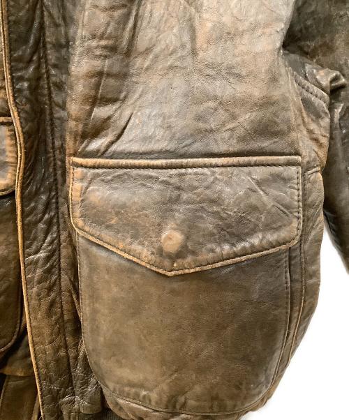 AVIREX（アヴィレックス）AVIREX (アヴィレックス) A-2レザージャケット ブラウン サイズ:Sの古着・服飾アイテム