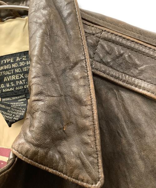 AVIREX（アヴィレックス）AVIREX (アヴィレックス) A-2レザージャケット ブラウン サイズ:Sの古着・服飾アイテム