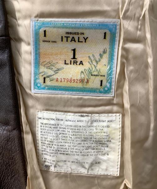 AVIREX（アヴィレックス）AVIREX (アヴィレックス) A-2レザージャケット ブラウン サイズ:Sの古着・服飾アイテム