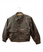AKASOアカソ）の古着「A-2レザージャケット」｜ブラウン