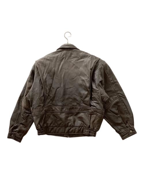 AKASO（アカソ）AKASO (アカソ) A-2レザージャケット ブラウン サイズ:Lの古着・服飾アイテム