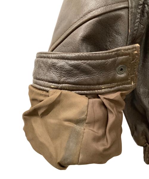 AKASO（アカソ）AKASO (アカソ) A-2レザージャケット ブラウン サイズ:Lの古着・服飾アイテム