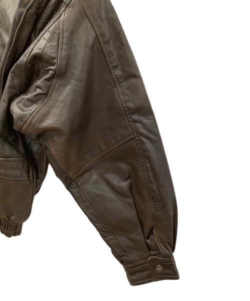 AKASO（アカソ）AKASO (アカソ) A-2レザージャケット ブラウン サイズ:Lの古着・服飾アイテム
