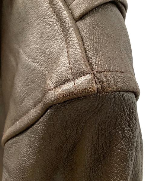 AKASO（アカソ）AKASO (アカソ) A-2レザージャケット ブラウン サイズ:Lの古着・服飾アイテム