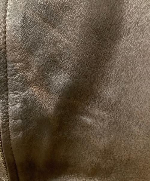 AKASO（アカソ）AKASO (アカソ) A-2レザージャケット ブラウン サイズ:Lの古着・服飾アイテム