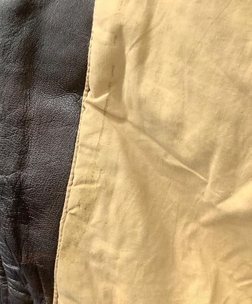 AKASO（アカソ）AKASO (アカソ) A-2レザージャケット ブラウン サイズ:Lの古着・服飾アイテム