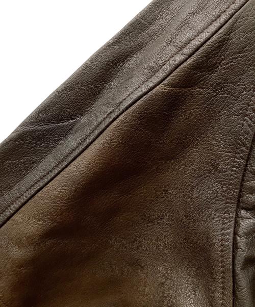 AKASO（アカソ）AKASO (アカソ) A-2レザージャケット ブラウン サイズ:Lの古着・服飾アイテム