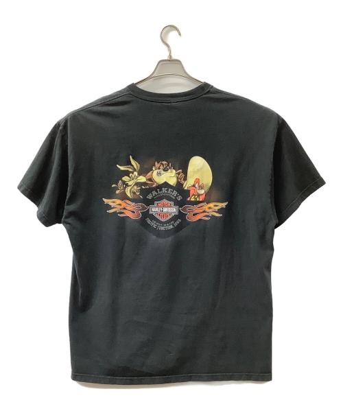 HARLEY-DAVIDSON（ハーレーダビッドソン）HARLEY-DAVIDSON (ハーレーダビッドソン) LOONEY TUNES (ルーニーチューンズ) 半袖カットソー ブラック サイズ:2XLの古着・服飾アイテム