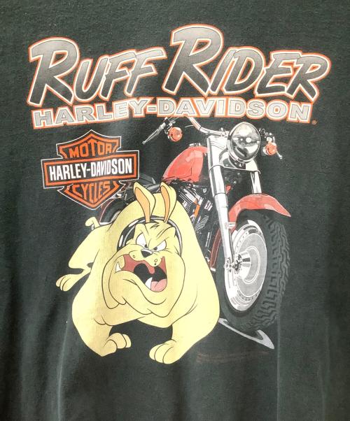 HARLEY-DAVIDSON（ハーレーダビッドソン）HARLEY-DAVIDSON (ハーレーダビッドソン) LOONEY TUNES (ルーニーチューンズ) 半袖カットソー ブラック サイズ:2XLの古着・服飾アイテム