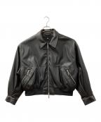 HAREハレ）の古着「フェイクレザージャケット」｜ブラック