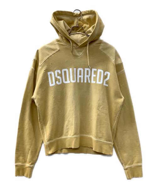 DSQUARED2（ディースクエアード）DSQUARED2 (ディースクエアード) プルオーバーパーカー イエロー サイズ:Sの古着・服飾アイテム