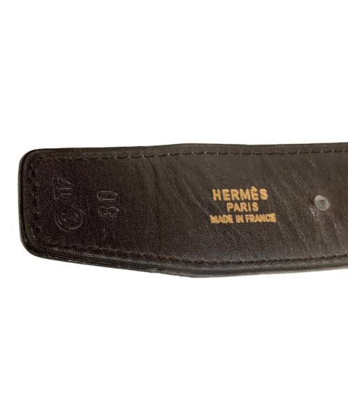 HERMES（エルメス）HERMES (エルメス) Hバックルコンスタンスベルト ブラウン サイズ:80の古着・服飾アイテム