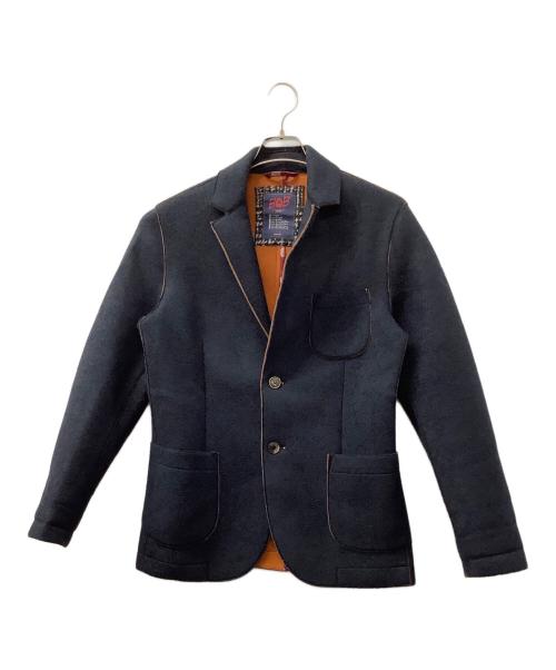 Bob（ボブ）Bob (ボブ) ダブルフェイスメルトンボンディングジャケット ネイビー×ブラウン サイズ:48の古着・服飾アイテム