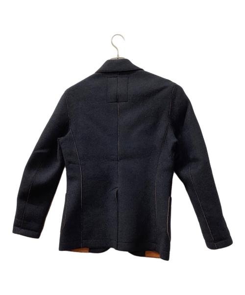 Bob（ボブ）Bob (ボブ) ダブルフェイスメルトンボンディングジャケット ネイビー×ブラウン サイズ:48の古着・服飾アイテム