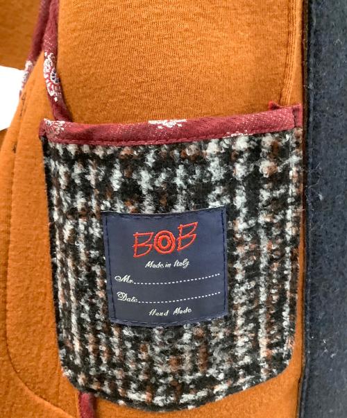 Bob（ボブ）Bob (ボブ) ダブルフェイスメルトンボンディングジャケット ネイビー×ブラウン サイズ:48の古着・服飾アイテム