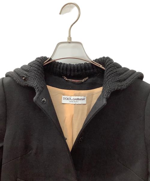 DOLCE & GABBANA（ドルチェ＆ガッバーナ）DOLCE & GABBANA (ドルチェ＆ガッバーナ) ハイネックドンキーコート ブラック サイズ:40の古着・服飾アイテム