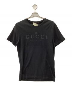 美品 GUCCI グッチ ウェブ シェリーライン Vネック 半袖 ショートスリーブ カットソー Tシャツ 小さいサイズ XS ブラック レディース 古着 中古 USED GUCCI（グッチ） シェリーライン Vネック 半袖Tシャツ ブラック