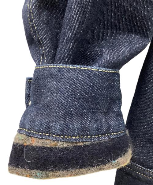 LEE（リー）LEE (リー) stormrider 裏ブランケットデニムジャケット ブラウン×インディゴ サイズ:Sの古着・服飾アイテム