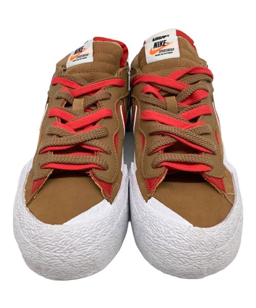 NIKE（ナイキ）NIKE (ナイキ) sacai (サカイ) NIKE SACAI BLAZER LOW ブラウン×レッド サイズ:US7 未使用品の古着・服飾アイテム