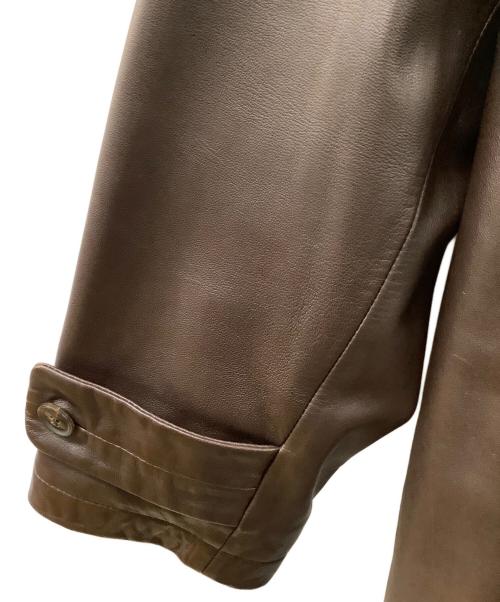 JOSEPH ABBOUD（ジョセフアブード）JOSEPH ABBOUD (ジョセフアブード) ラムレザーコート ブラウン サイズ:Lの古着・服飾アイテム