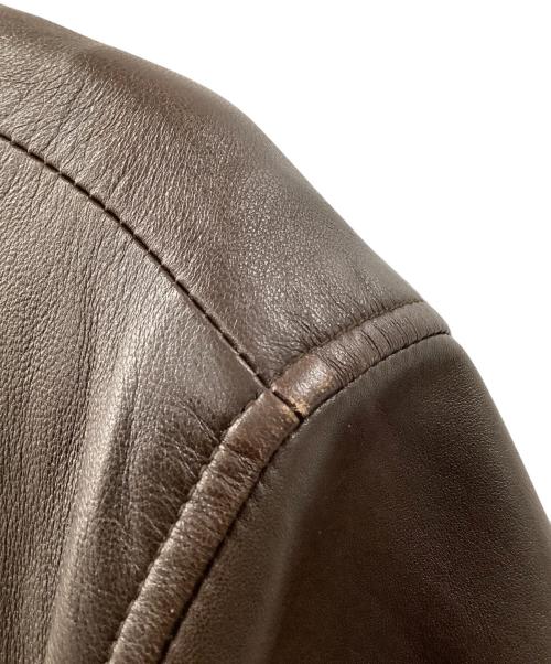 JOSEPH ABBOUD（ジョセフアブード）JOSEPH ABBOUD (ジョセフアブード) ラムレザーコート ブラウン サイズ:Lの古着・服飾アイテム