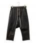 RICK OWENS（リックオウエンス）の古着「DRAWSTRING CROPPED パンツ」｜ブラック
