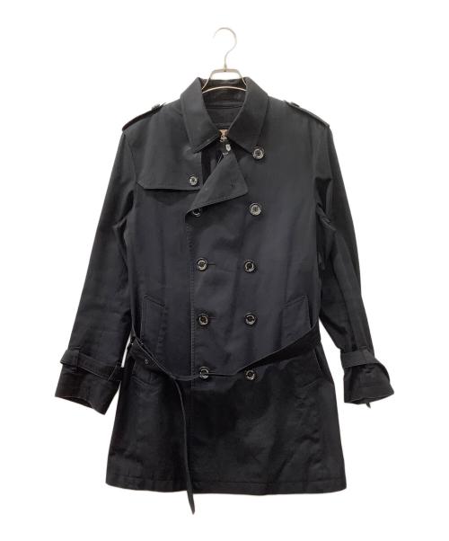 BLACK LABEL CRESTBRIDGE（ブラックレーベル クレストブリッジ）BLACK LABEL CRESTBRIDGE (ブラックレーベル クレストブリッジ) トレンチコート ブラック サイズ:Lの古着・服飾アイテム