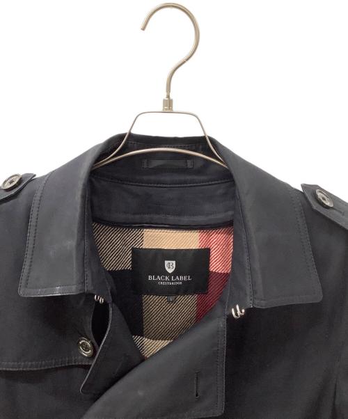 BLACK LABEL CRESTBRIDGE（ブラックレーベル クレストブリッジ）BLACK LABEL CRESTBRIDGE (ブラックレーベル クレストブリッジ) トレンチコート ブラック サイズ:Lの古着・服飾アイテム