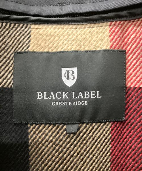 BLACK LABEL CRESTBRIDGE（ブラックレーベル クレストブリッジ）BLACK LABEL CRESTBRIDGE (ブラックレーベル クレストブリッジ) トレンチコート ブラック サイズ:Lの古着・服飾アイテム