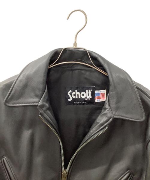 Schott（ショット）Schott (ショット) カーコート レザージャケット ブラック サイズ:40の古着・服飾アイテム