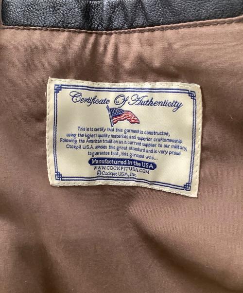 COCKPIT（コックピット）COCKPIT (コックピット) A-2 ダークブラウン サイズ:38の古着・服飾アイテム