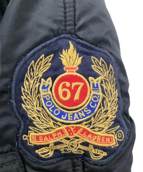 POLO JEANS CO.（ポロジーンズカンパニー）POLO JEANS CO. (ポロジーンズカンパニー) フライトジャケット ブラック サイズ:XLの古着・服飾アイテム