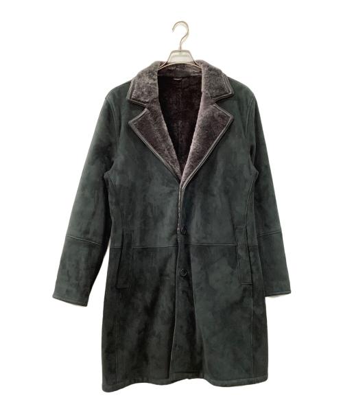 ERMENEGILDO ZEGNA（エルメネジルド・ゼニア）ERMENEGILDO ZEGNA (エルメネジルド・ゼニア) レザーコート グリーン サイズ:50/Mの古着・服飾アイテム