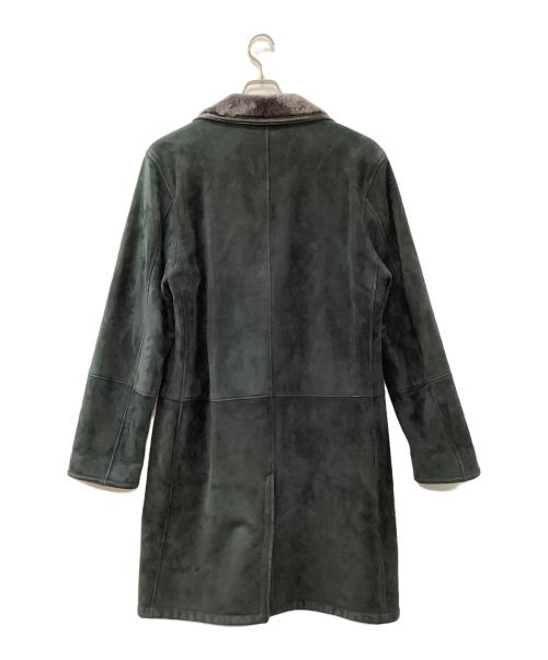 ERMENEGILDO ZEGNA（エルメネジルド・ゼニア）ERMENEGILDO ZEGNA (エルメネジルド・ゼニア) レザーコート グリーン サイズ:50/Mの古着・服飾アイテム