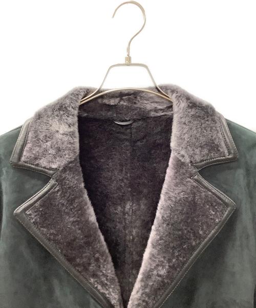 ERMENEGILDO ZEGNA（エルメネジルド・ゼニア）ERMENEGILDO ZEGNA (エルメネジルド・ゼニア) レザーコート グリーン サイズ:50/Mの古着・服飾アイテム