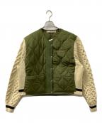 blanc basqueブランバスク）の古着「切替ブルゾン」｜カーキ×ベージュ