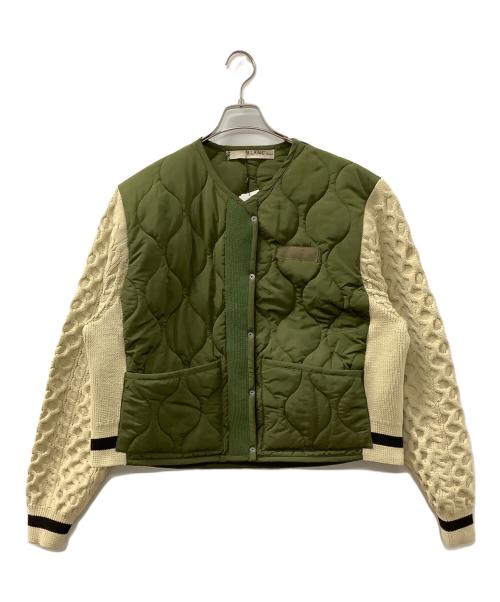 blanc basque（ブランバスク）blanc basque (ブランバスク) 切替ブルゾン カーキ×ベージュ サイズ:38 未使用品の古着・服飾アイテム