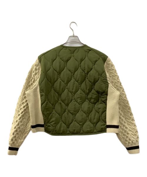 blanc basque（ブランバスク）blanc basque (ブランバスク) 切替ブルゾン カーキ×ベージュ サイズ:38 未使用品の古着・服飾アイテム