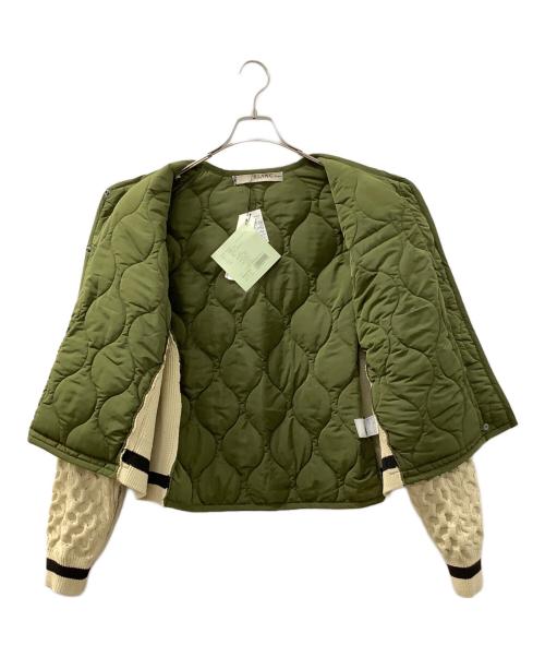 blanc basque（ブランバスク）blanc basque (ブランバスク) 切替ブルゾン カーキ×ベージュ サイズ:38 未使用品の古着・服飾アイテム