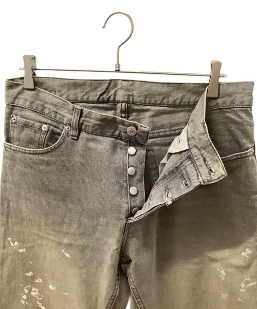 HELMUT LANG JEANS（ヘルムートラングジーンズ）HELMUT LANG JEANS (ヘルムートラングジーンズ) ペイントデニムパンツ グレー サイズ:32の古着・服飾アイテム