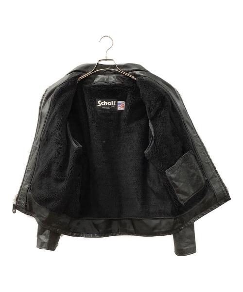 Schott（ショット）Schott (ショット) シングルライダースジャケット ブラック サイズ:40の古着・服飾アイテム