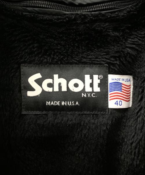 Schott（ショット）Schott (ショット) シングルライダースジャケット ブラック サイズ:40の古着・服飾アイテム