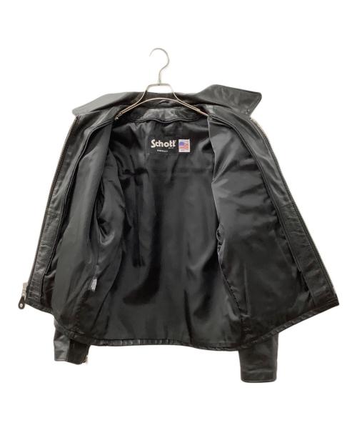 Schott（ショット）Schott (ショット) シングルライダースジャケット ブラック サイズ:40の古着・服飾アイテム