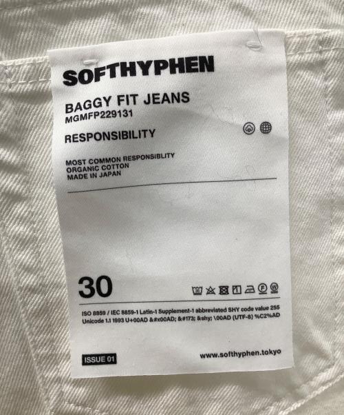 SOFTHYPHEN（ソフトハイフン）SOFTHYPHEN (ソフトハイフン) BAGGY FIT JEANS ホワイト サイズ:30の古着・服飾アイテム