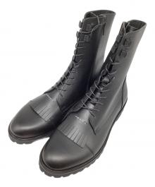 SOFTHYPHEN×SAKIAS（ソフトハイフン×サキアス）の古着「レースアップブーツ」｜ブラック