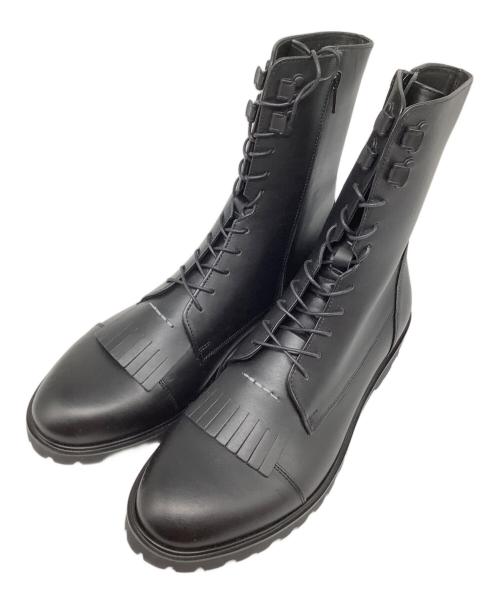 SOFTHYPHEN（ソフトハイフン）SOFTHYPHEN (ソフトハイフン) SAKIAS (サキアス) レースアップブーツ ブラック サイズ:US8の古着・服飾アイテム